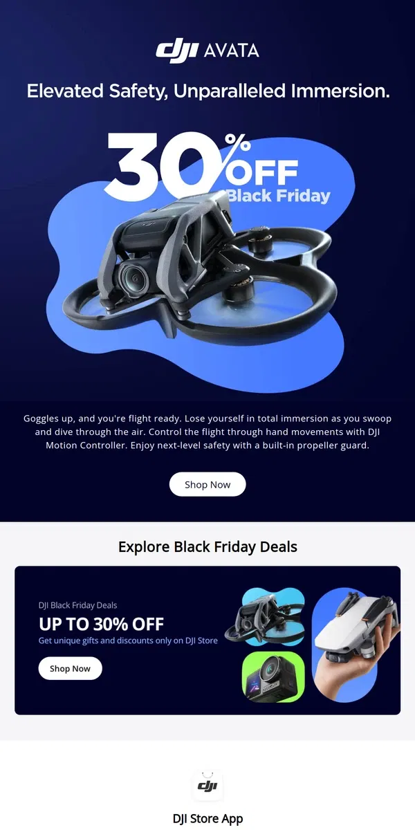 Email from DJI. 30% OFF DJI Avata