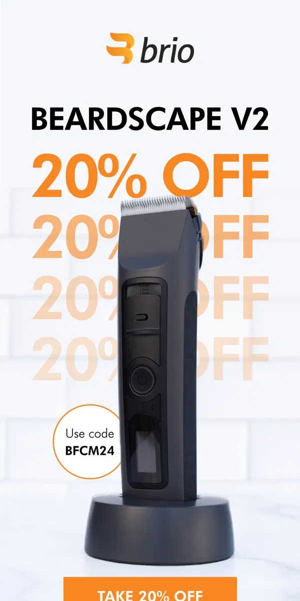 Email from Brio Product Group. The Internet's Favorite Trimmer: 20% OFF