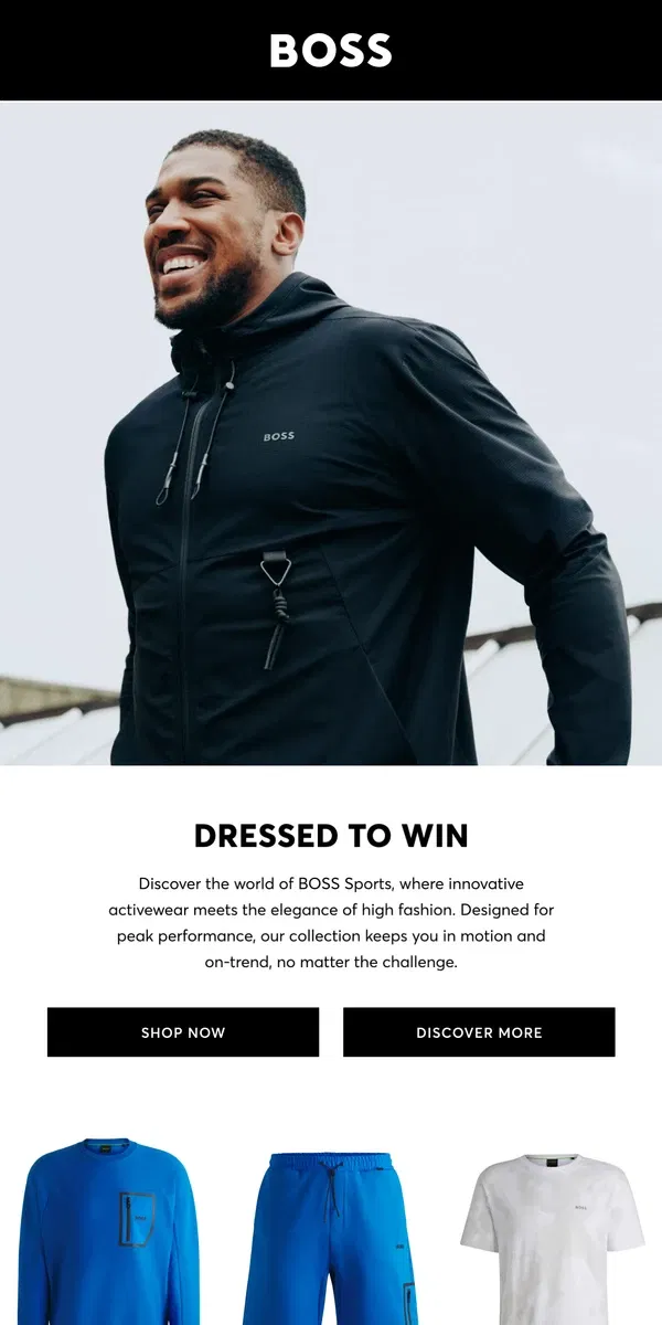 Email from HUGO BOSS. Discover the World of BOSS Sports