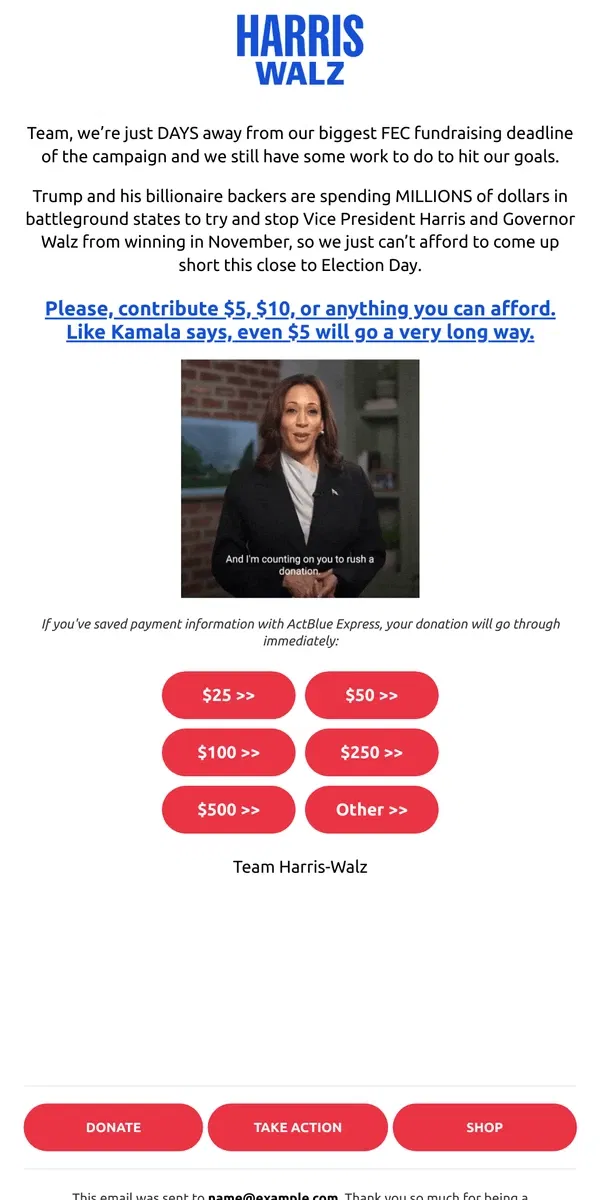 Email from Kamala Harris. Kamala.gif