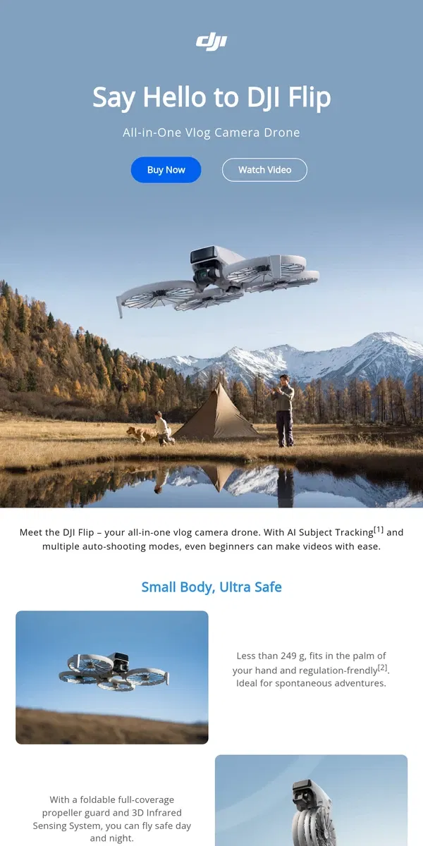 Email from DJI. New: DJI Flip is Here!