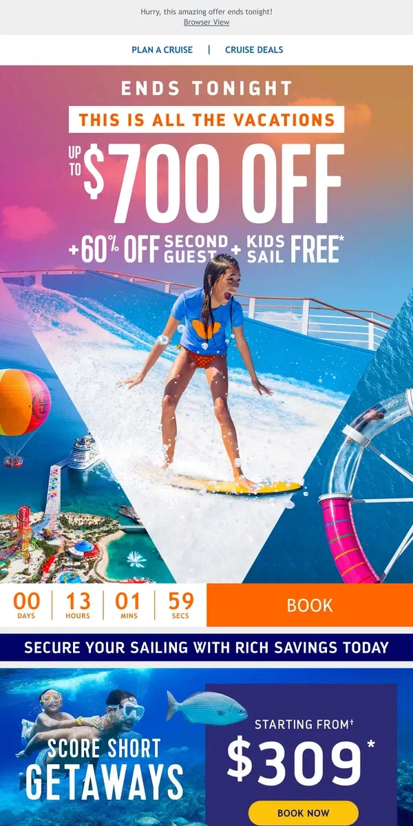 Email from Royal Caribbean. [LAST CALL] Time's running out on these awesome savings