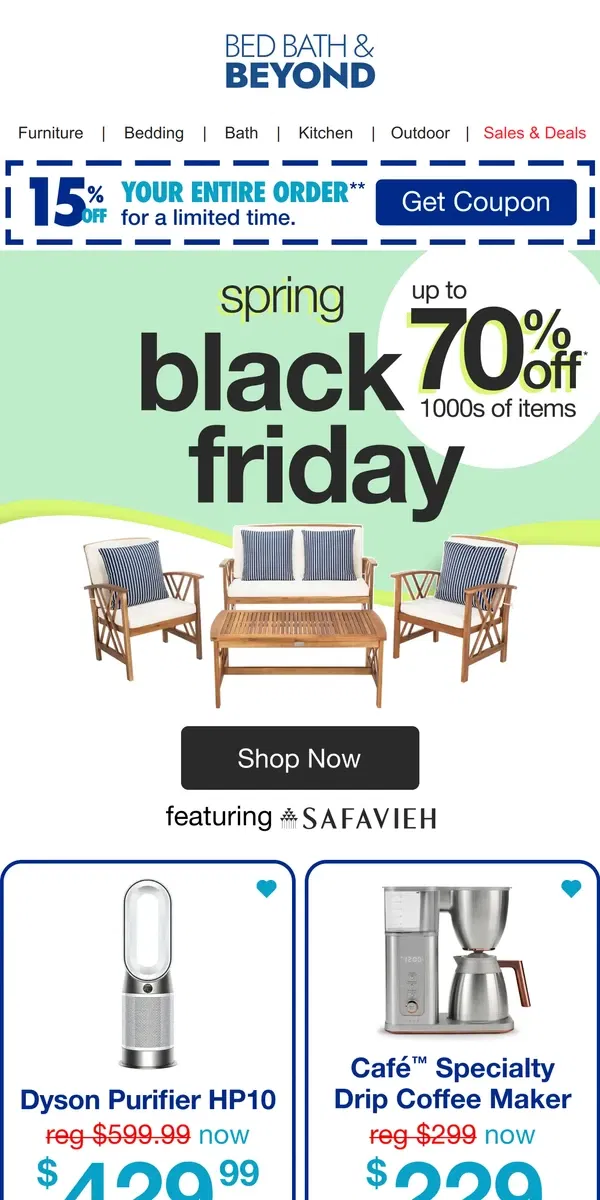 Email from Bed Bath & Beyond. Shop Spring Black Friday Deals for Every Room 🤩