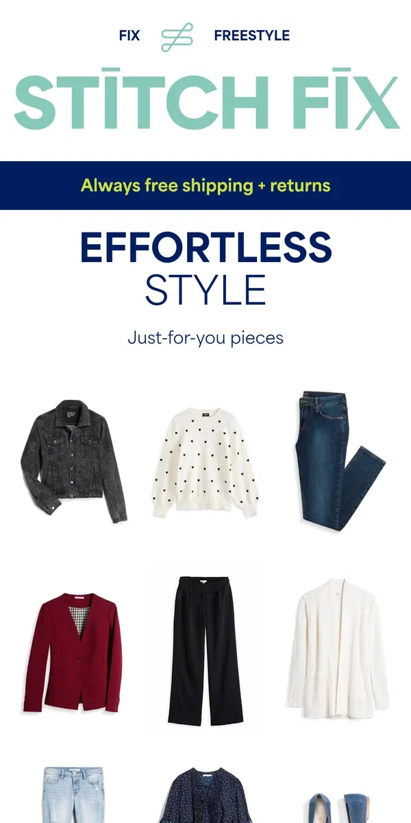 Email from Stitch Fix. Selects from your Stylist 