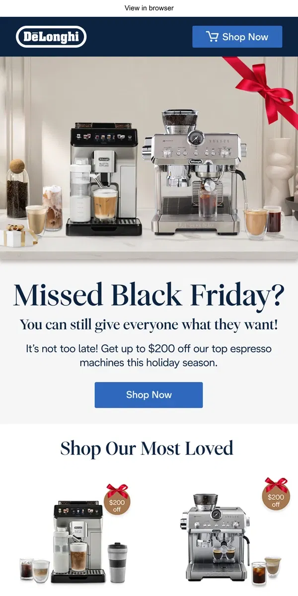 Email from De'Longhi. Time to Upgrade Your Morning Routine?