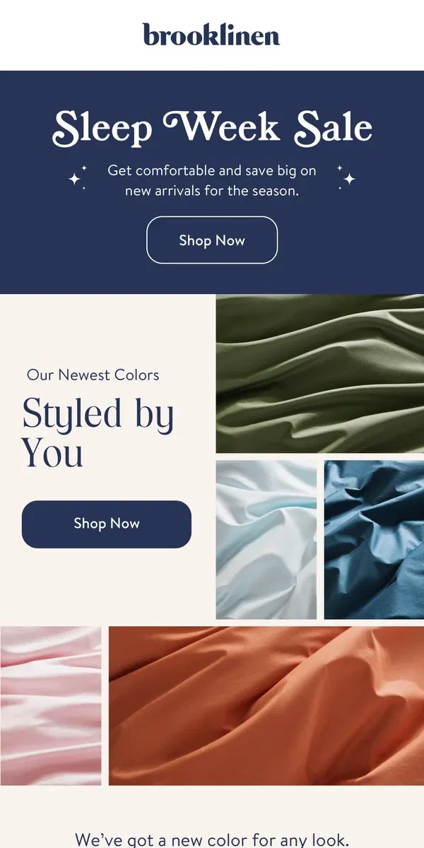 Email from Brooklinen. Your Bed's New Best Friend