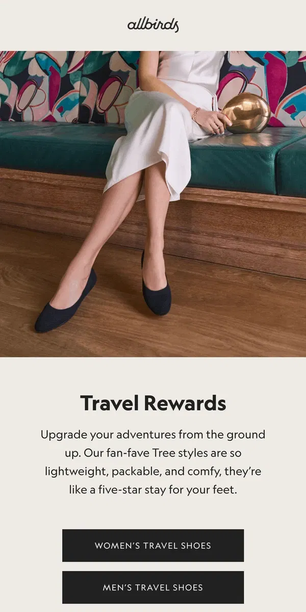 Email from Allbirds. Vacay Awaaay 🕶️