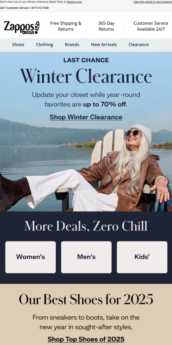 Email from Zappos. LAST CHANCE: Up to 70% Off! 👟