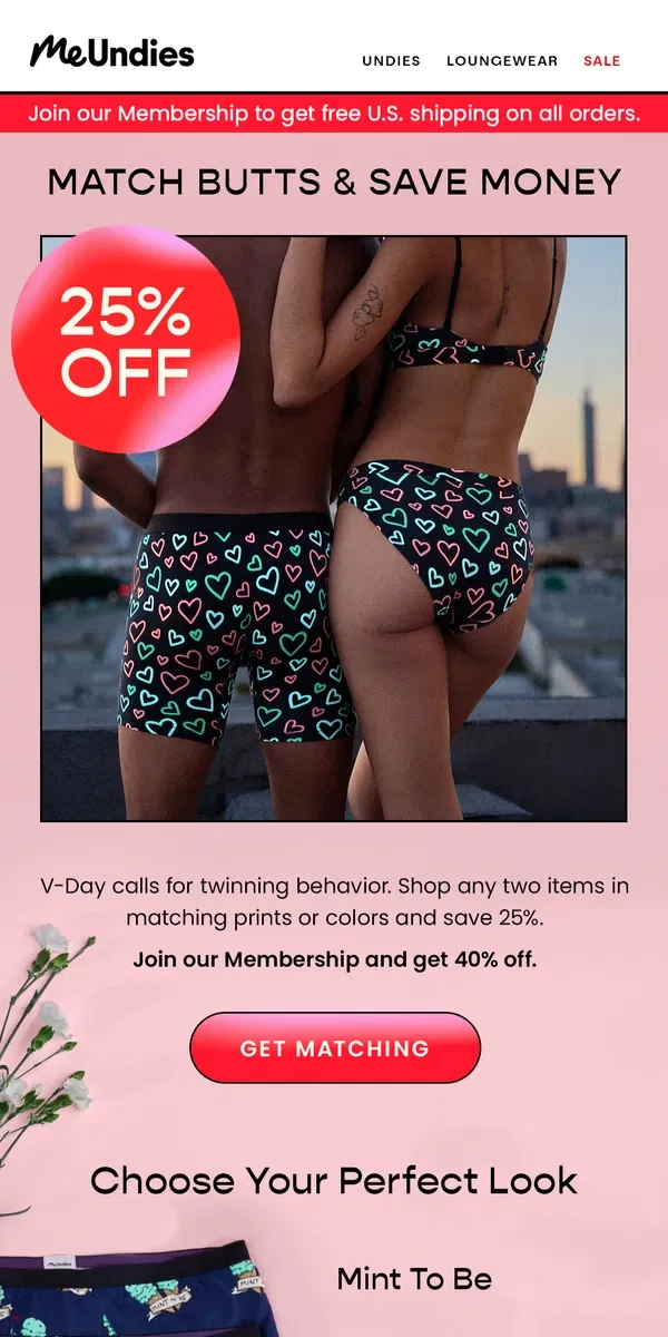 Email from MeUndies. Match for 25% Off Sitewide🚨Limited-Time Deal! 