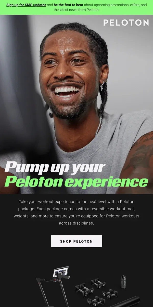 Email from Peloton. Everything you need to maximize your workouts