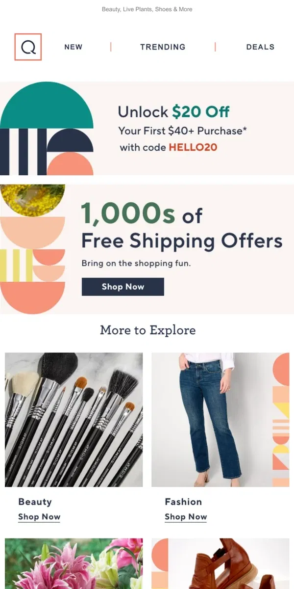 Email from QVC. Free Shipping Alert! 1,000s of Offers