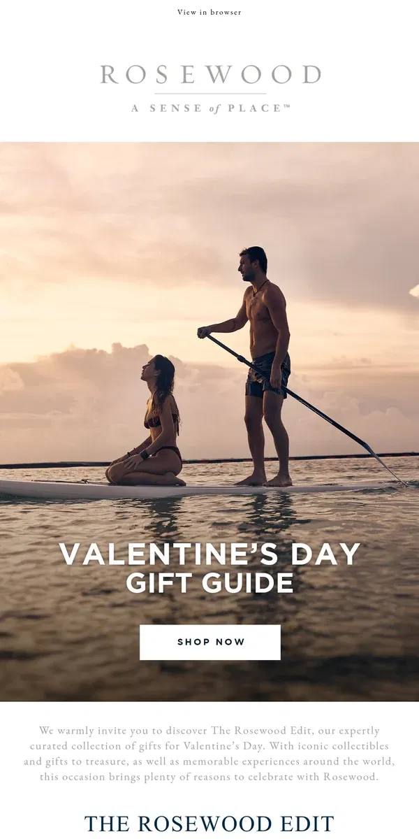 Email from Rosewood Hotels. Discover The Rosewood Edit, our expertly curated collection of gifts for Valentine’s Day.