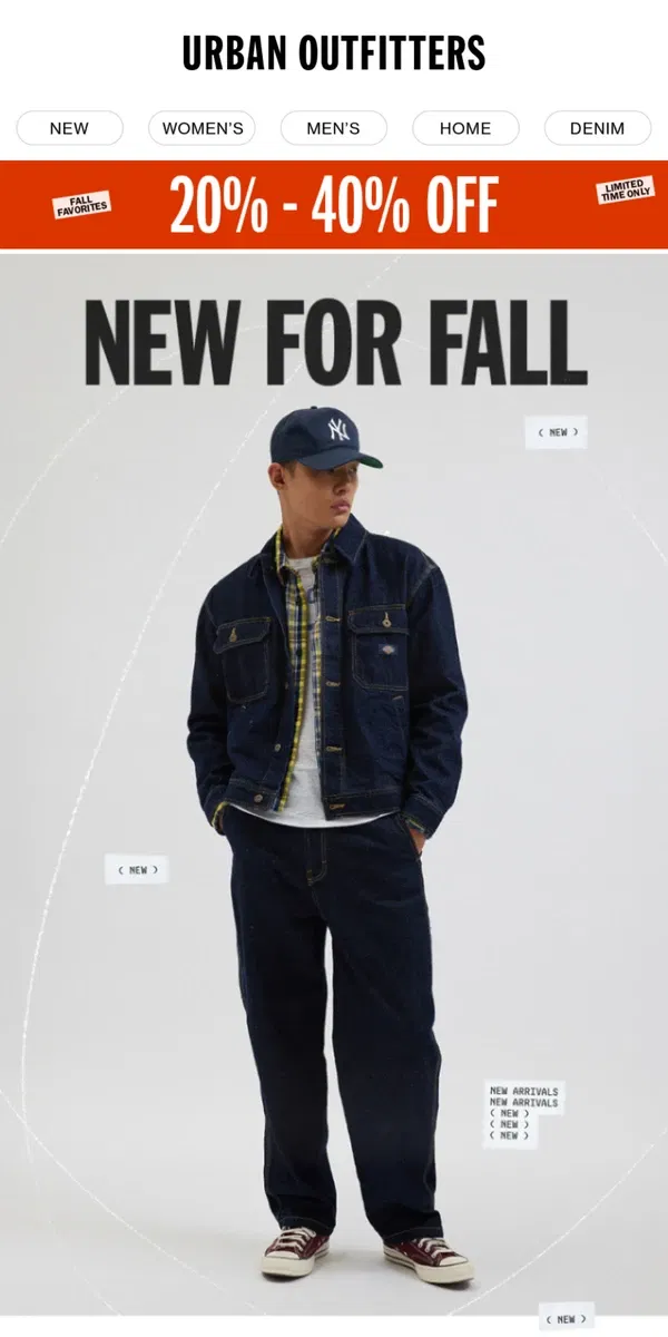 Email from Urban Outfitters. new pickups for yr fall fits