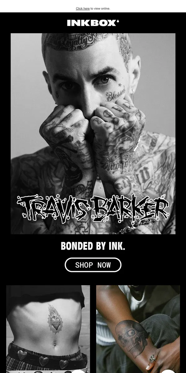 Email from Inkbox. TRAVIS BARKER x INKBOX