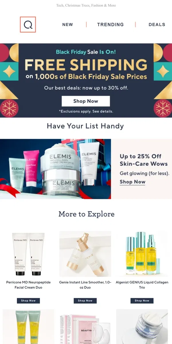 Email from QVC. Free Shipping Offers + Up to 30% Off