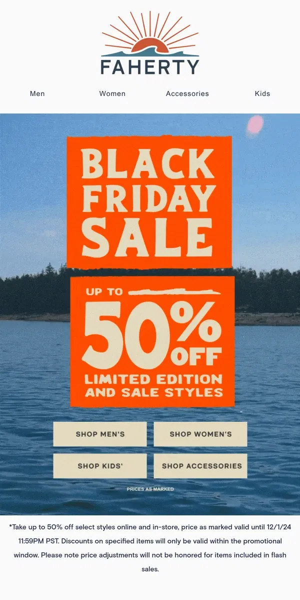 Email from Faherty. This Black Friday Is Bigger Than Ever