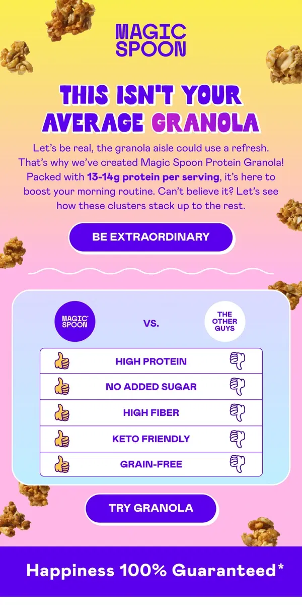 Email from Magic Spoon Cereal. This isn’t your average Granola…