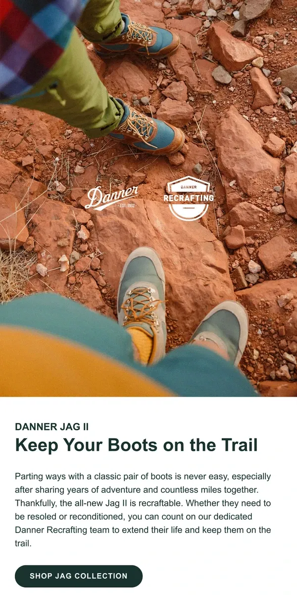 Email from Danner. Retro and Recraftable