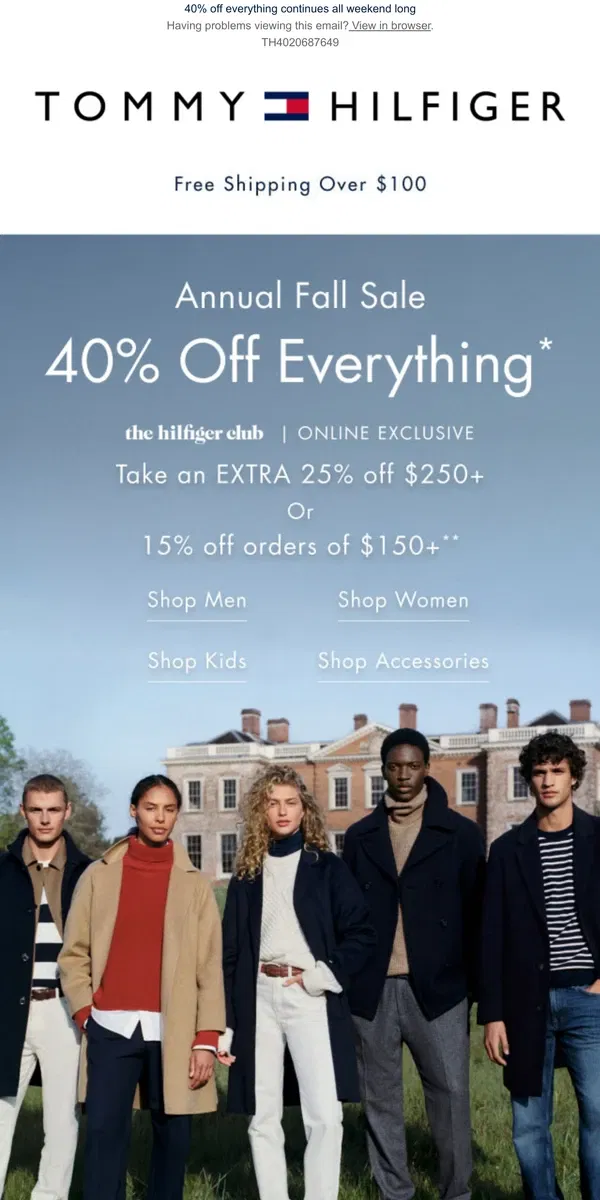 Email from Tommy Hilfiger. Cozy up to sweaters starting at $39.99