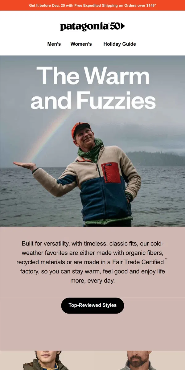 Email from Patagonia. The warm and fuzzies