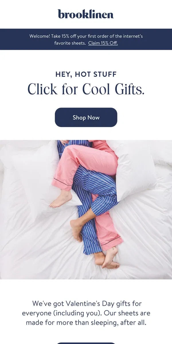 Email from Brooklinen. Our Valentine's Day Picks ❤️