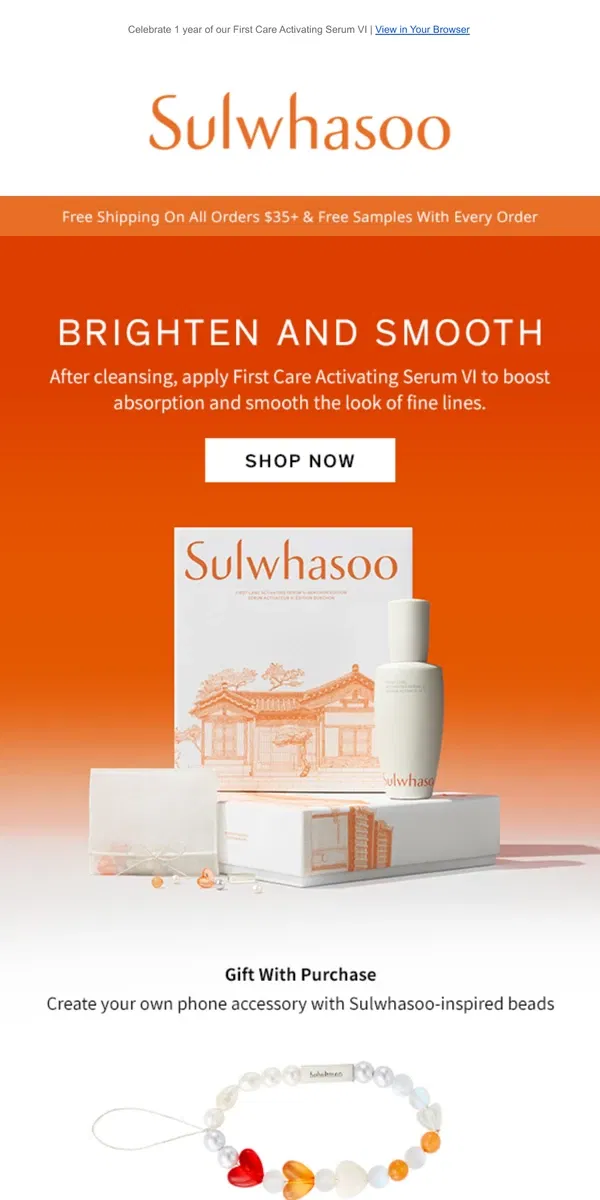 Email from Sulwhasoo. Reach Your Full Radiance Potential