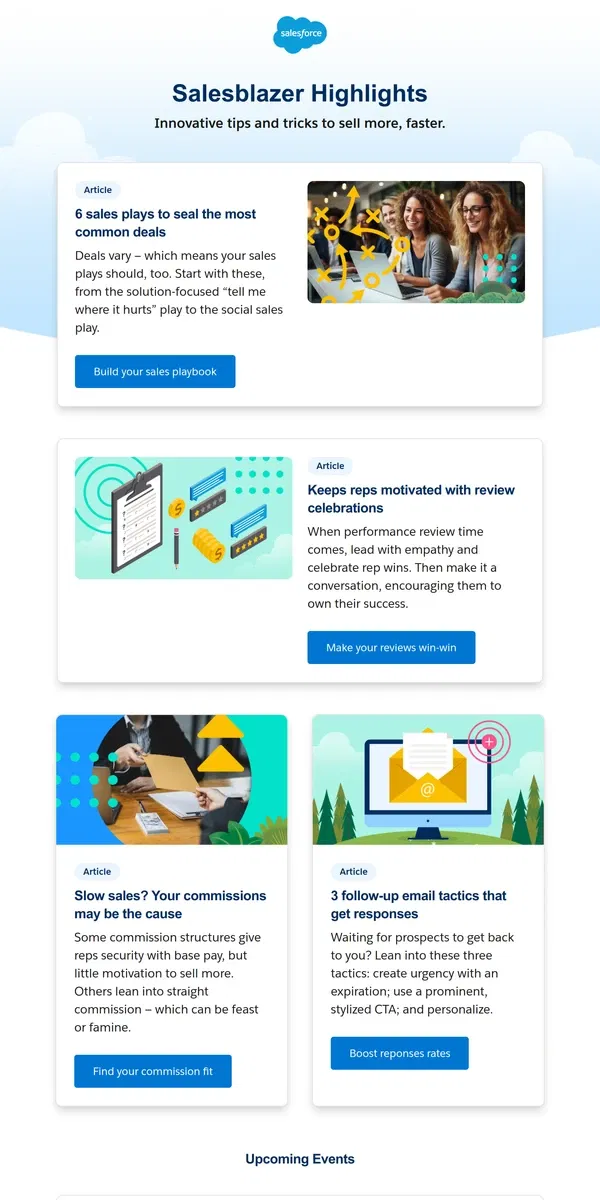 Email from Salesforce. 6 sales plays that cut time to close