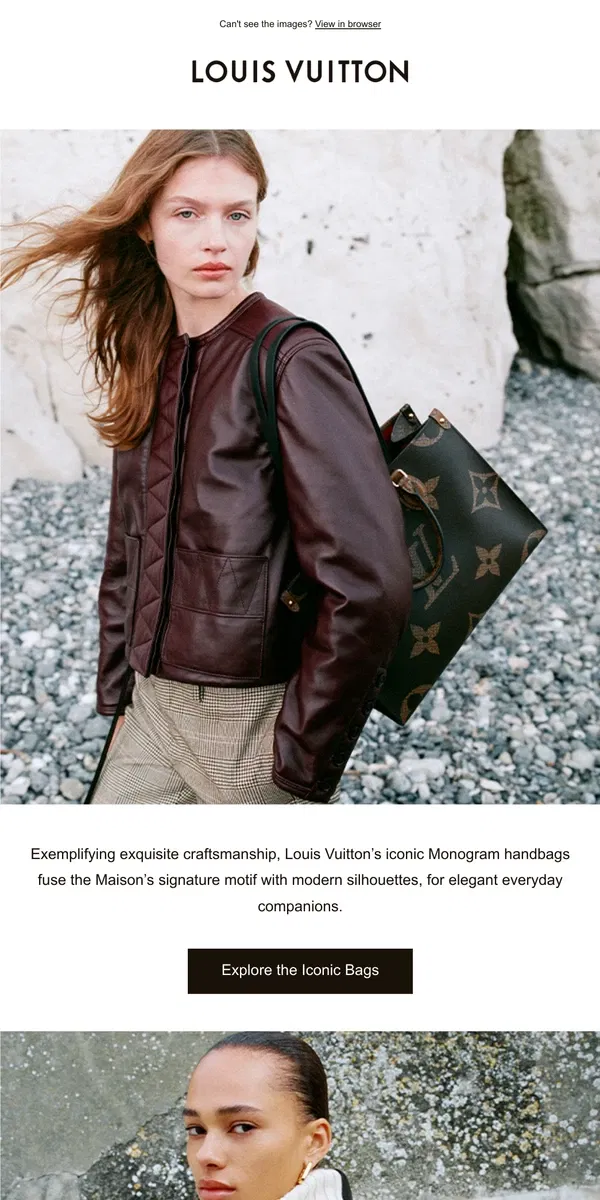 Email from Louis Vuitton. Monogram Handbags: Timeless Signatures