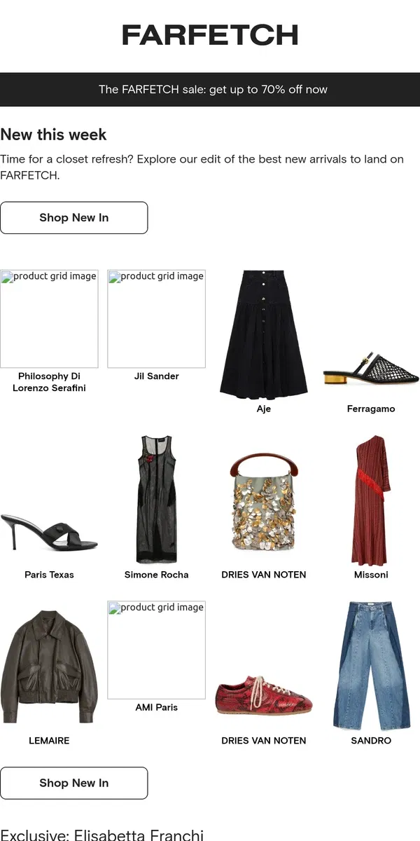 Email from FARFETCH. These styles have just landed