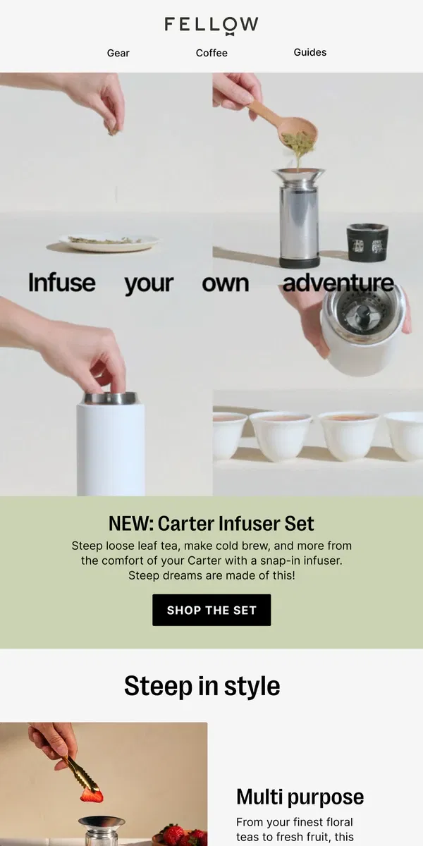 Email from Fellow. NEW: Carter Infuser Set