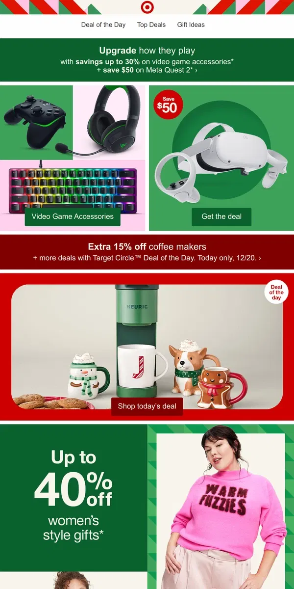 Email from Target. Save up to 30% on video game accessories.