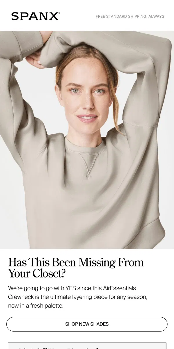 Email from SPANX. The Perfect (New) Top This Season