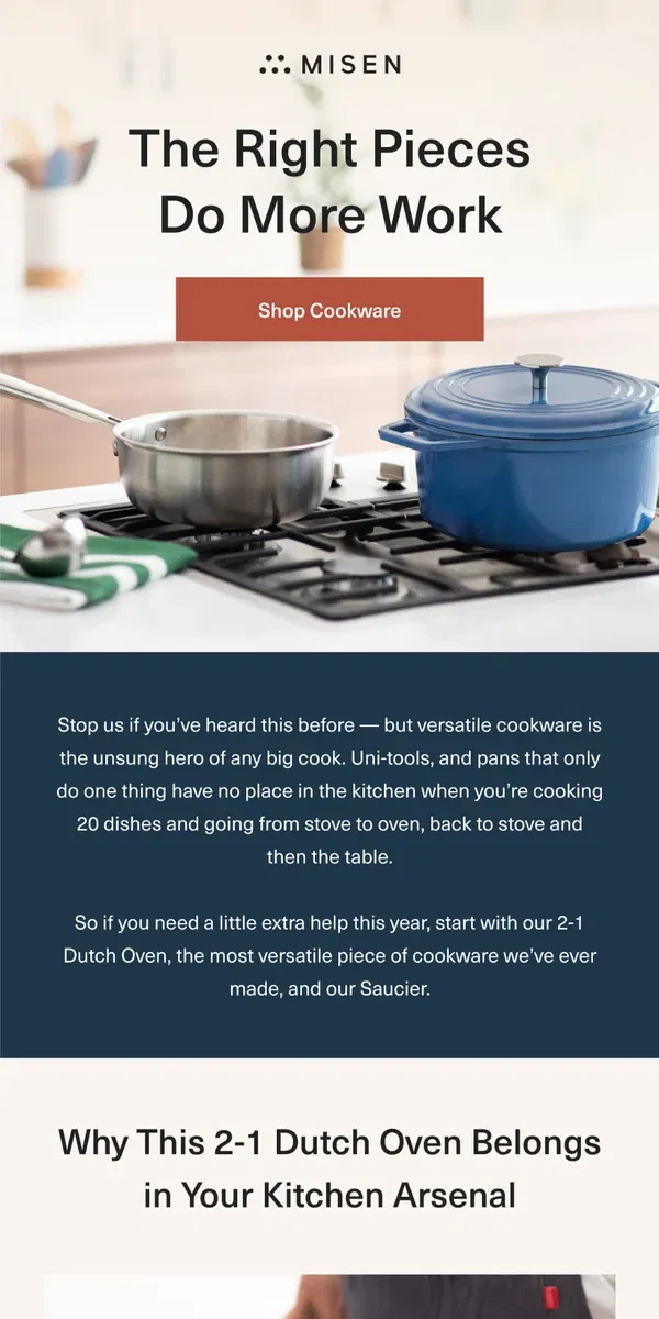 Email from Misen. Don’t Start Cooking for Thanksgiving Without These