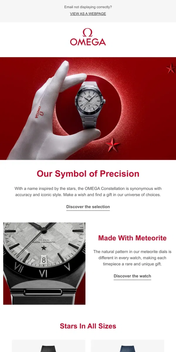 Email from OMEGA. The Gift of Constellation