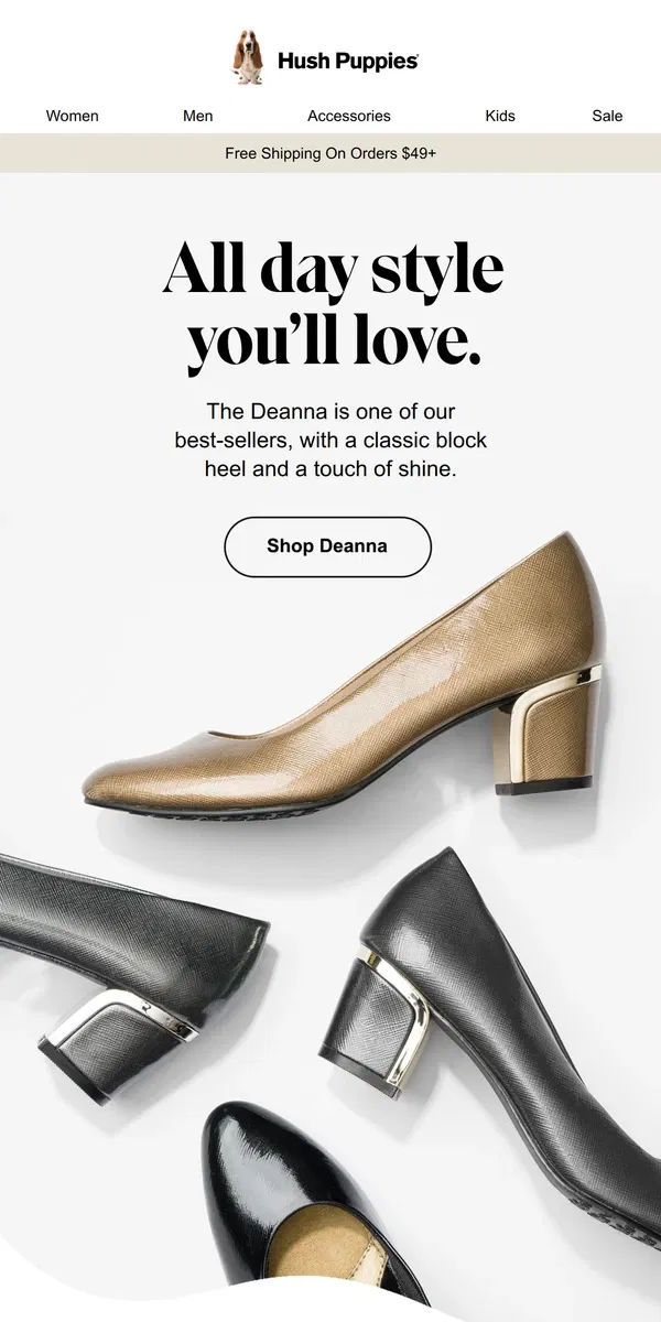 Email from Hush Puppies. Perfect Comfortable Pumps ❤️