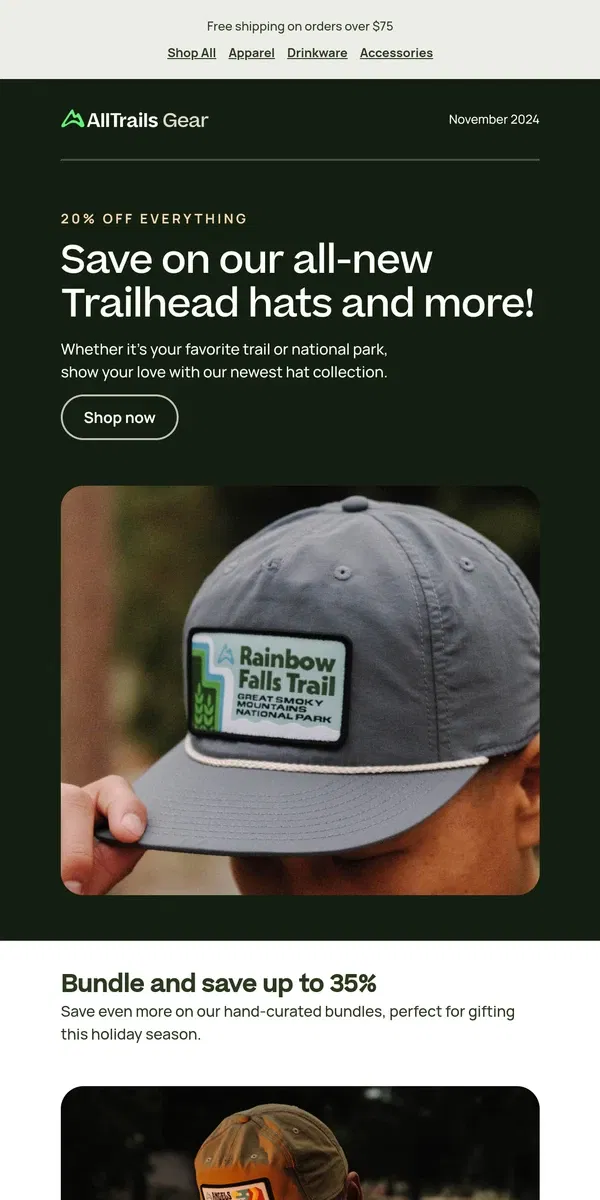 Email from AllTrails. New gear added to our sitewide sale!