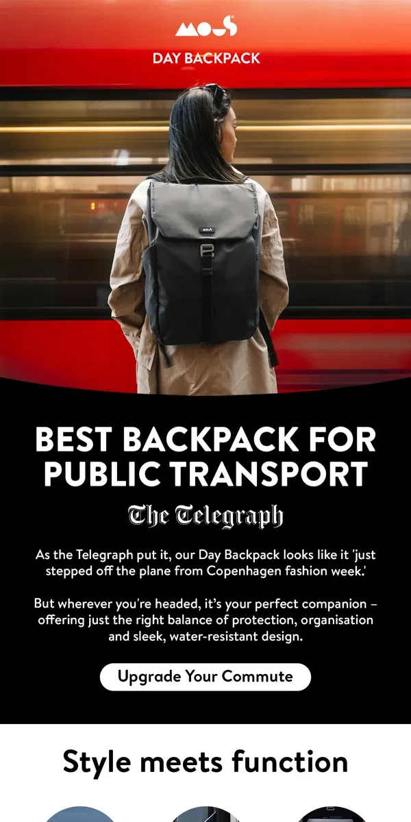 Email from Mous. “Best backpack for public transport”