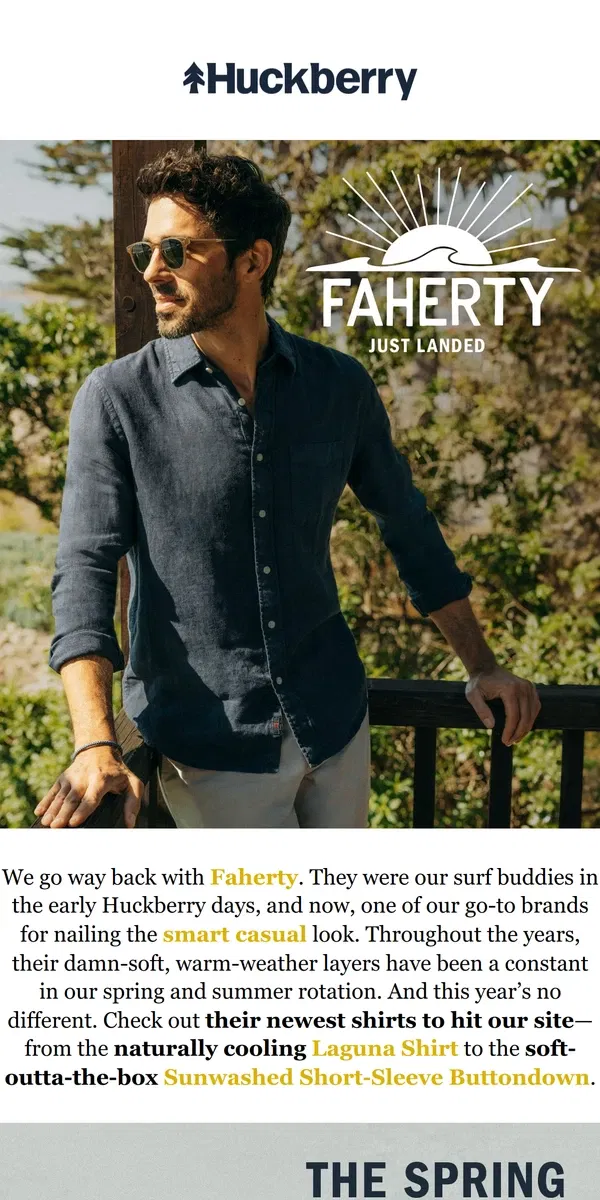 Email from Huckberry. Name a Softer Shirt.