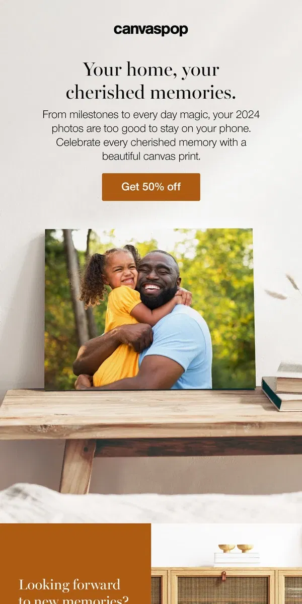 Email from Canvaspop. Your memories deserve the spotlight.