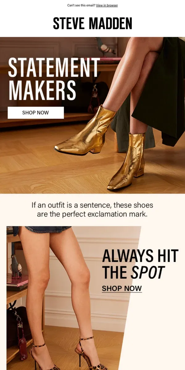 Email from Steve Madden. The Bold & The Beautiful