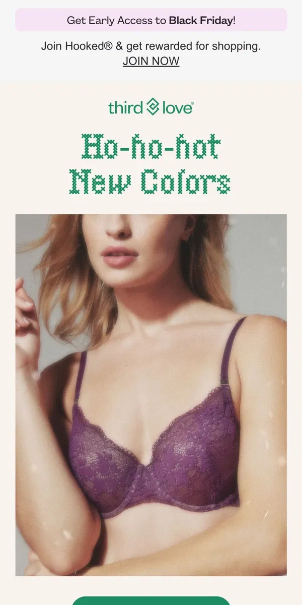 Email from ThirdLove. Sexy lace in NEW, limited edition colors 🔥 