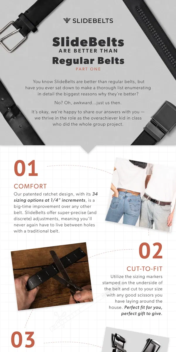 Email from SlideBelts. 5 Reasons Why SlideBelts Make the Best Gifts 🎁