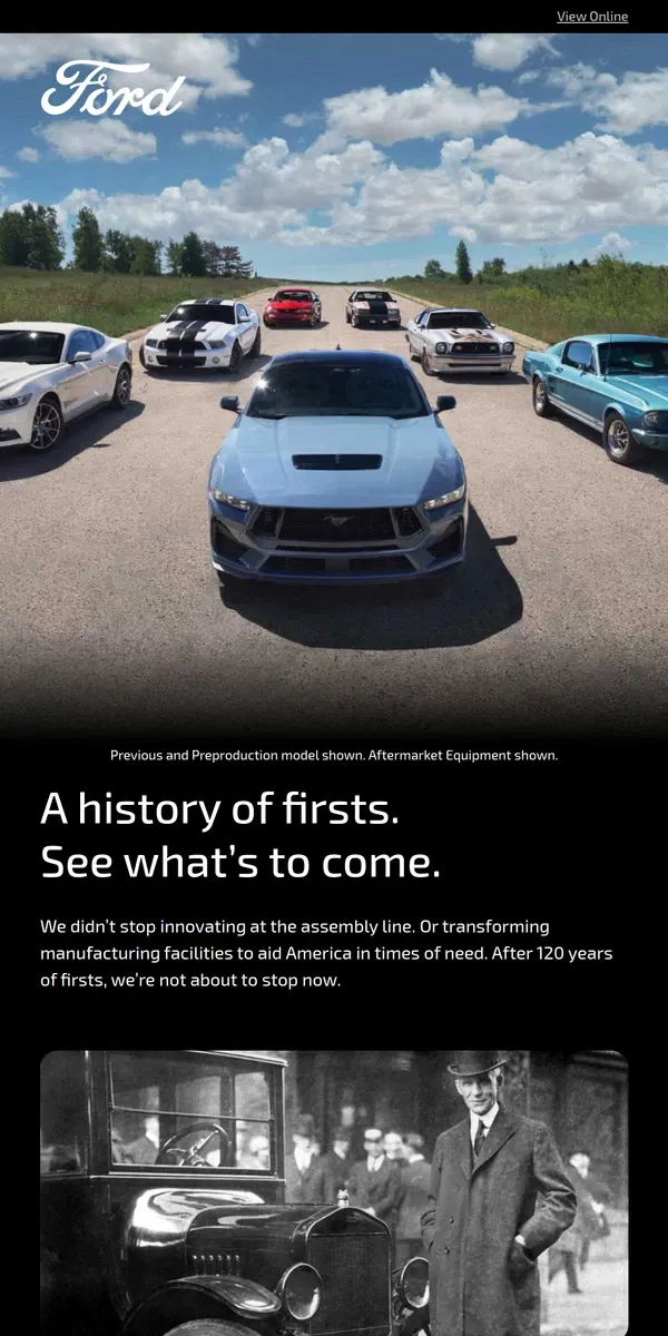 Email from Ford. We’ve made a habit of making the next big thing.