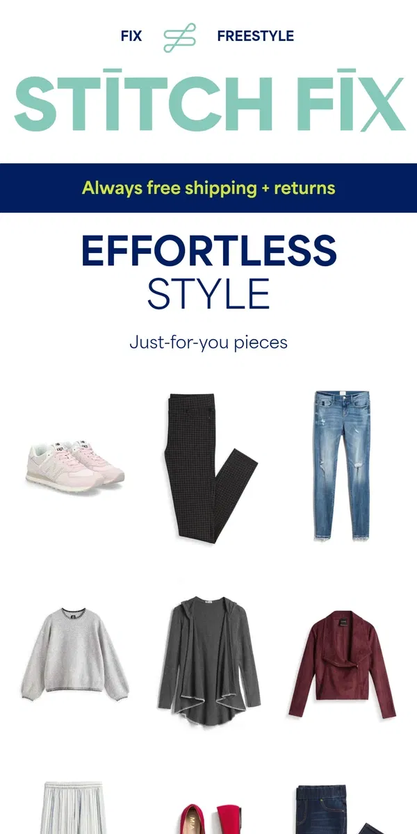 Email from Stitch Fix. Upgrade your style with a Fix