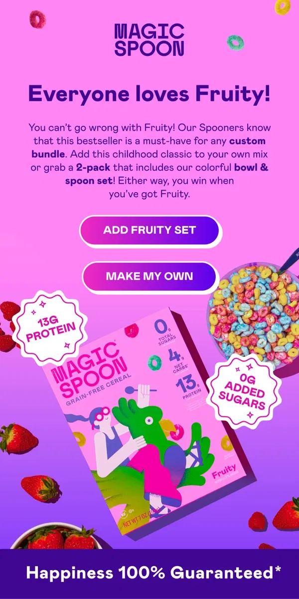 Email from Magic Spoon Cereal. What’s everyone’s favorite flavor? 🤨