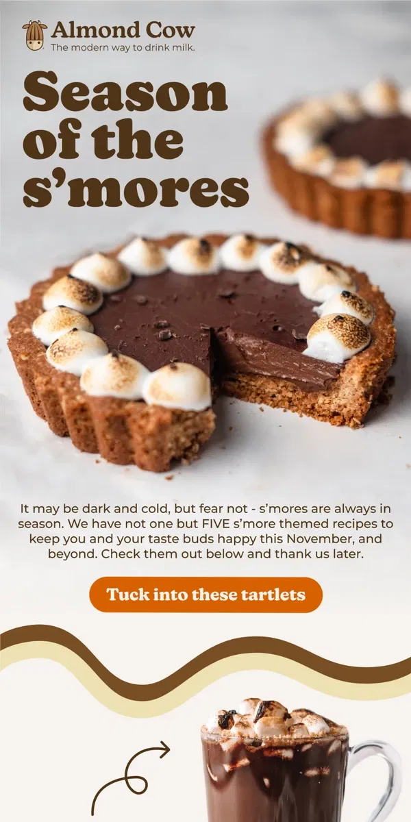 Email from Almond Cow. Want more s'mores? 🍫