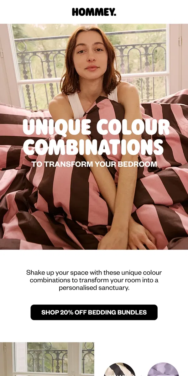 Email from Hommey. Colour Combinations To Transform Your Room ✨