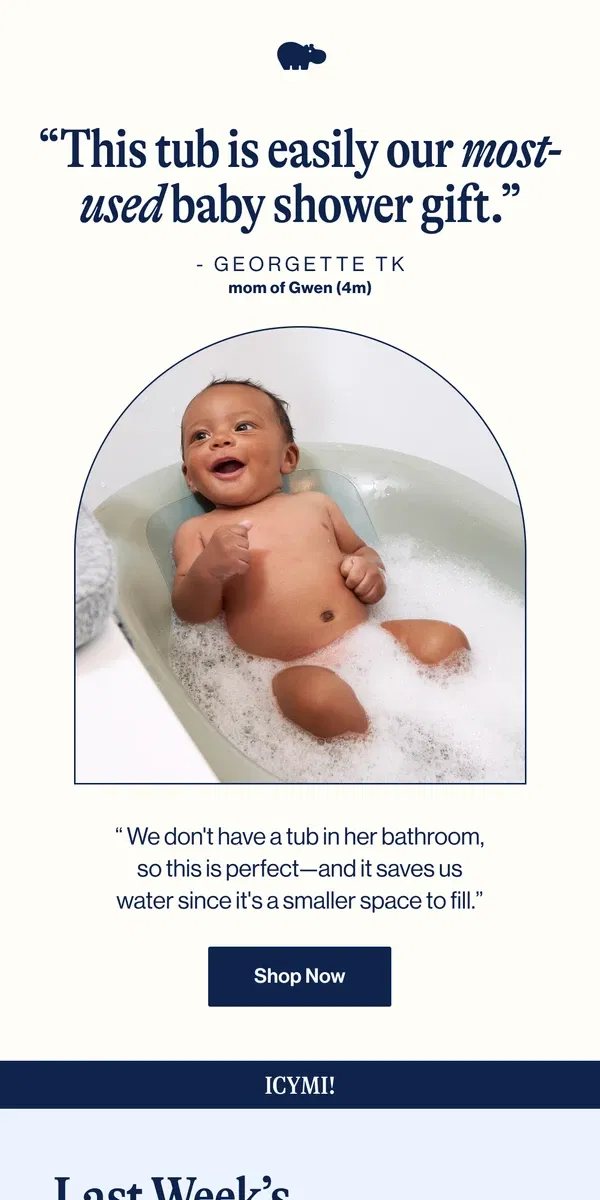 Email from Lalo. Fun in the tub 🧼