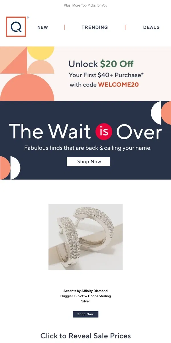 Email from QVC. Back in Stock: Your Wait is Over