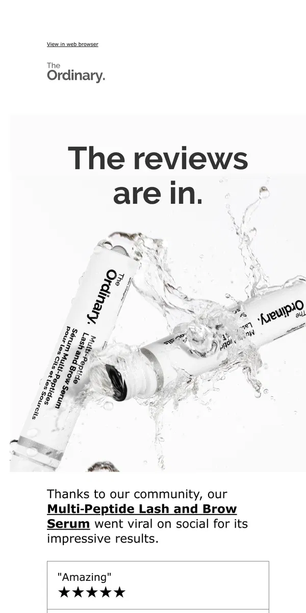 Email from The Ordinary. Trending for a reason.